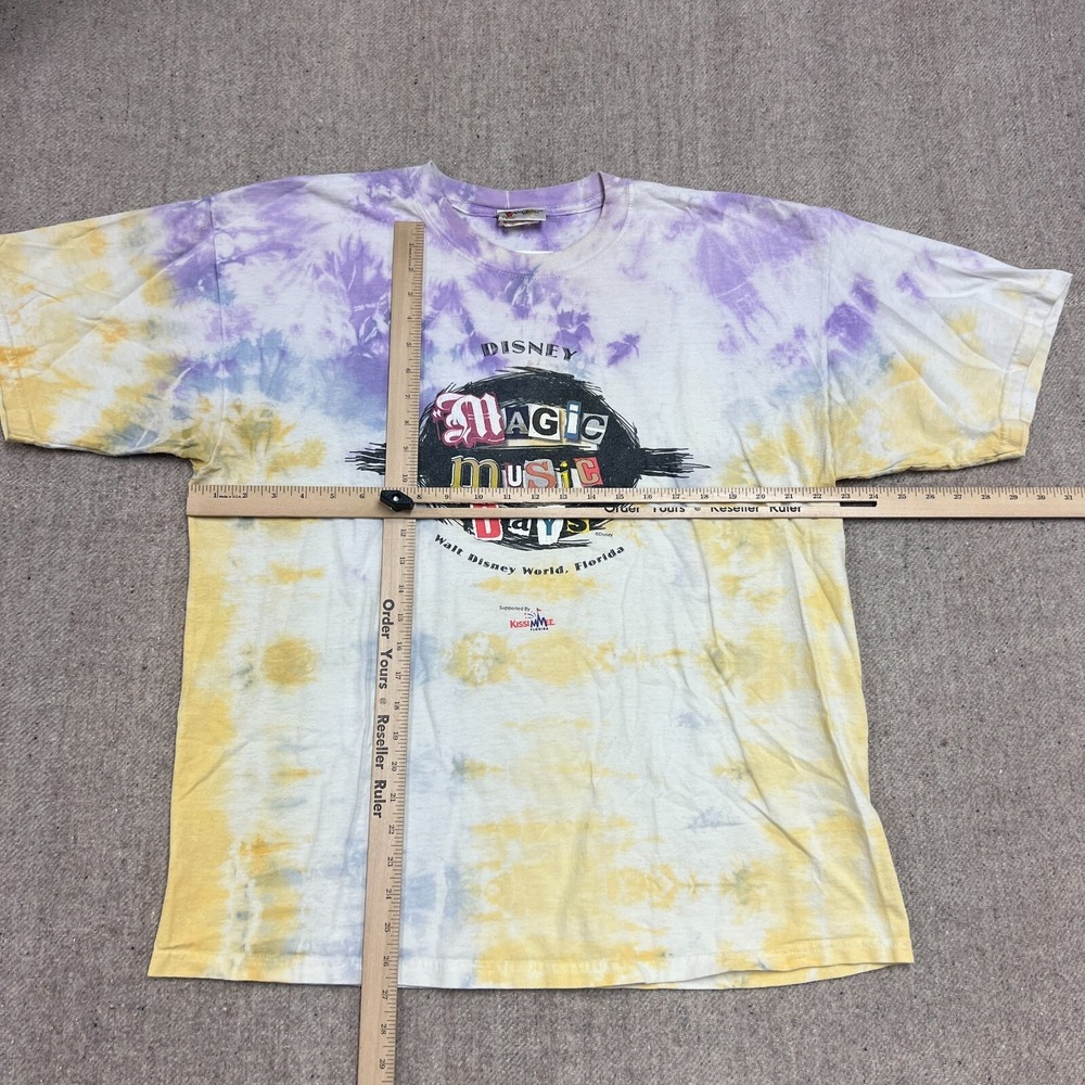 Vintage Disney Magic Music Days Shirt Mens XL Purple 1990s Florida Tie Dye - Picture 8 of 13